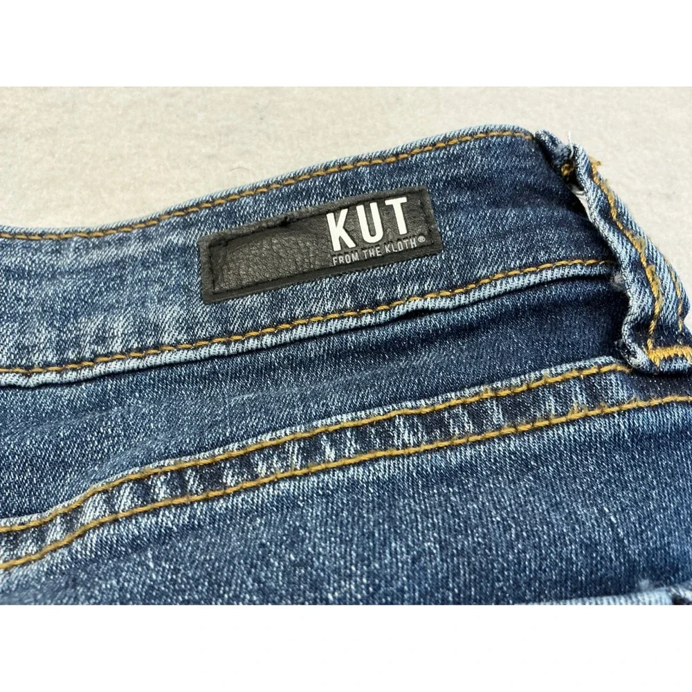 Kut from the Kloth Toothpick Skinny Jeans Medium Wash Stretch Size 8 Denim